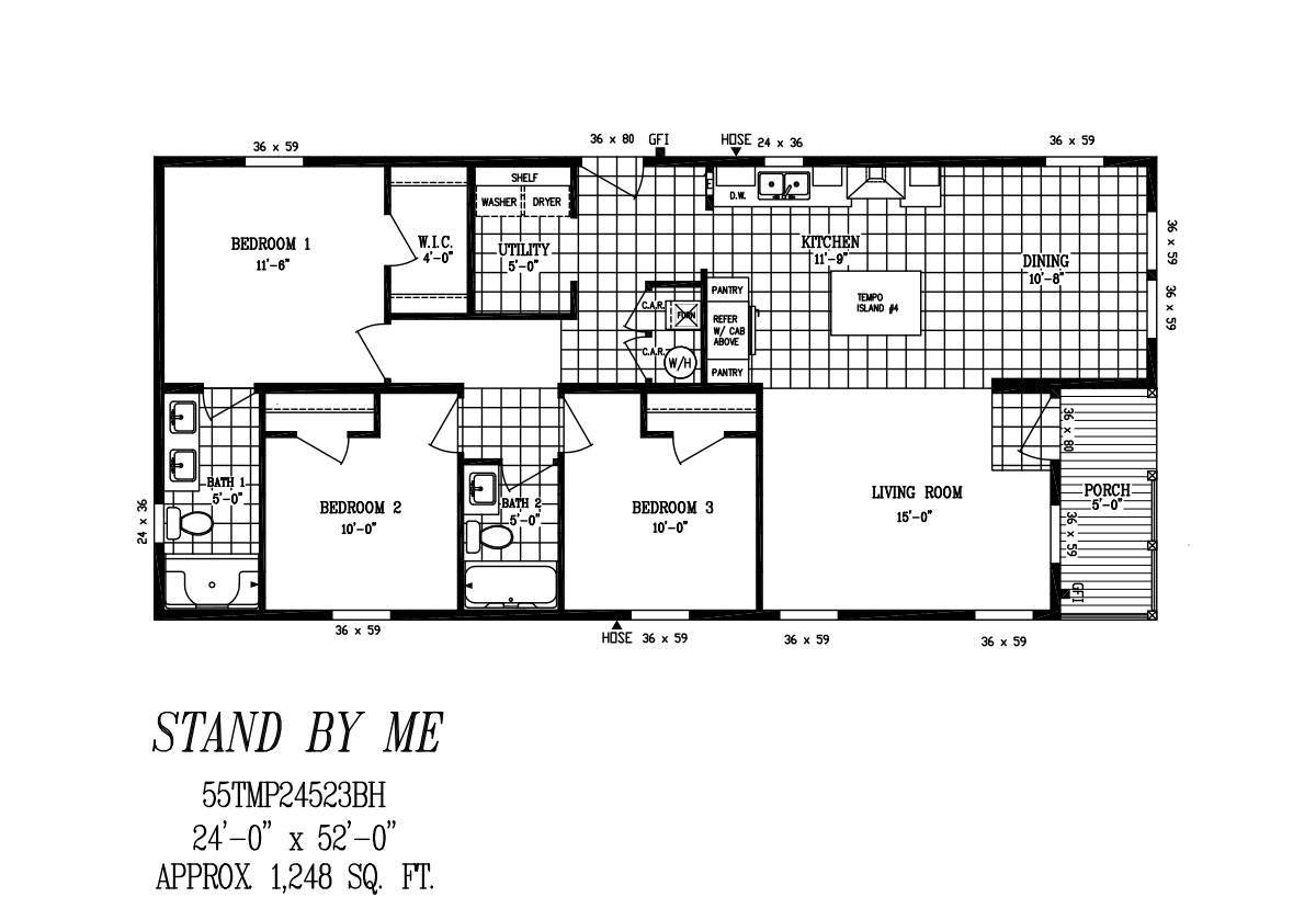 Tempo Stand by Me 55TMP24523AH by Clayton West Elite Housing